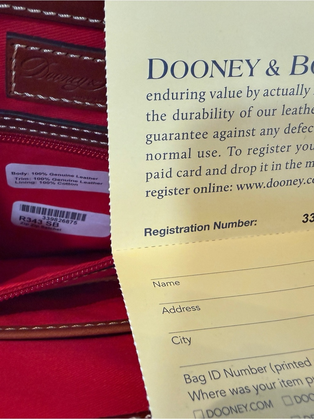 Dooney & Bourke Sky Blue Pebble Leather Satchel with Brown Trim and Handles NWT - Picture 7 of 10